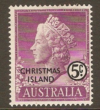 Christmas Island 1958 5c Deep mauve. SG3.